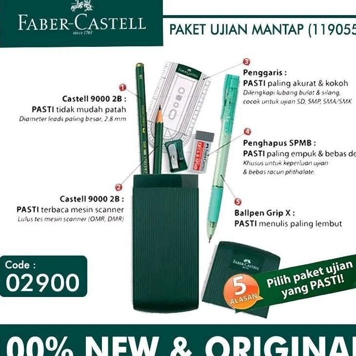 

Set Alat Tulis Ujian Fabercastell Mantap Dengan Pensil Castell 9 Tripen Penghapus Ebtaspmb Correction Tape Rautan Penggaris Khusus Ujian Ljk A5 Plastik Set Standar Stationery