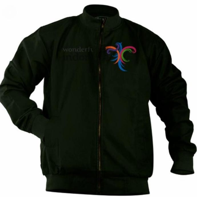Jaket bomber wonderful Indonesia bordir jaket wonderful Indonesia
