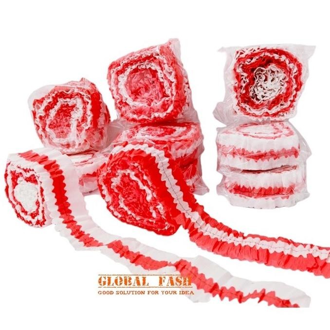 

Ryu-56 Isi 12 Kertas Krep Serut Merah Putih / Hiasan 17 Agustus / Kertas Krep Jahit Hut Ri Merah Putih