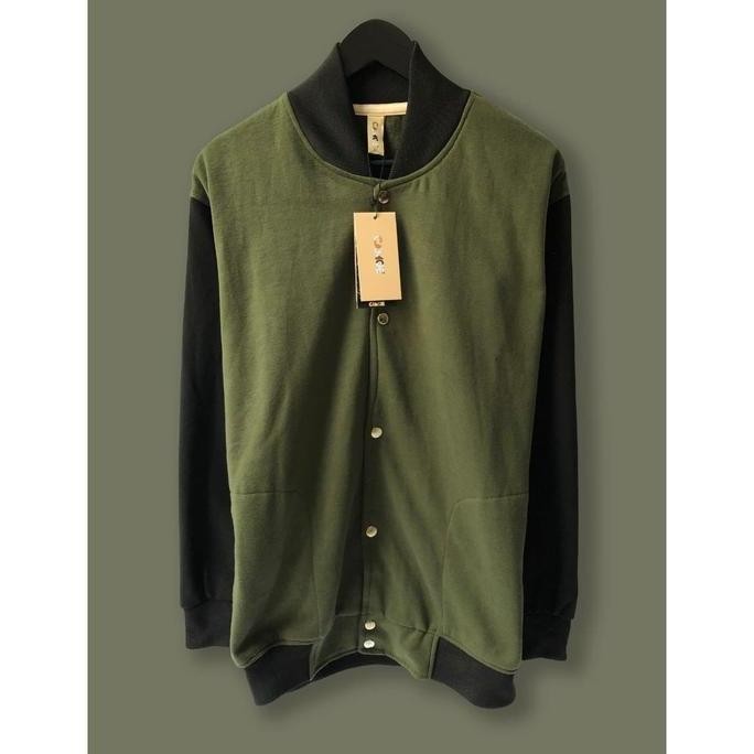 Jaket Baseball Varsity Polos CAMOE PREMIUM & Original - Hijau Army
