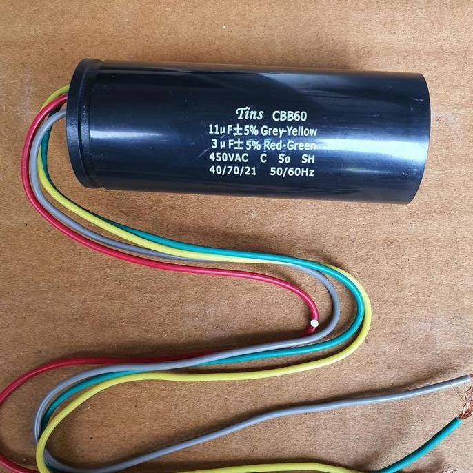 ] kapasitor mesin cuci sanyo aqua 3+11uf