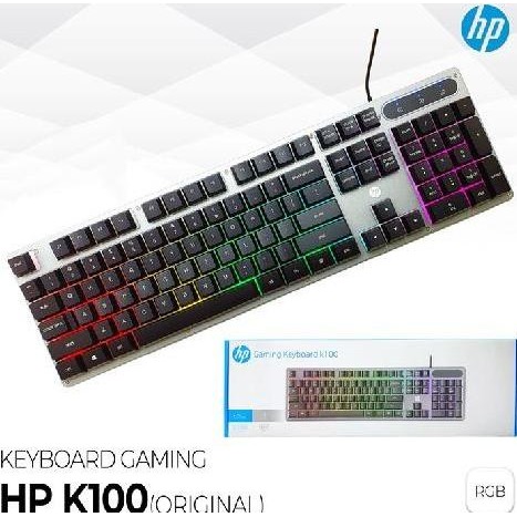 Keyboard Gaming Hp K100 Original Led Lighting K 100 Co