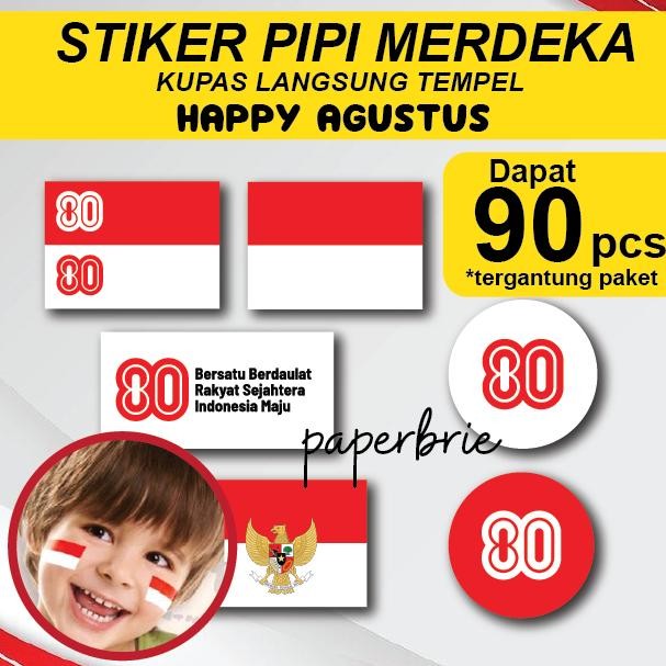 

Dw-45 Stiker Pipi Hut Ri Dirgahayu Indonesia 17 Agustus Merah Putih Dekorasi Wajah Kemerdekaan