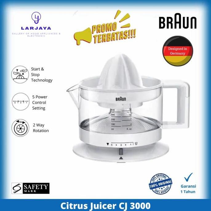 Braun Citrus Juicer Cj3000 | Perasan Jus Jeruk Listrik Cj3000 Co