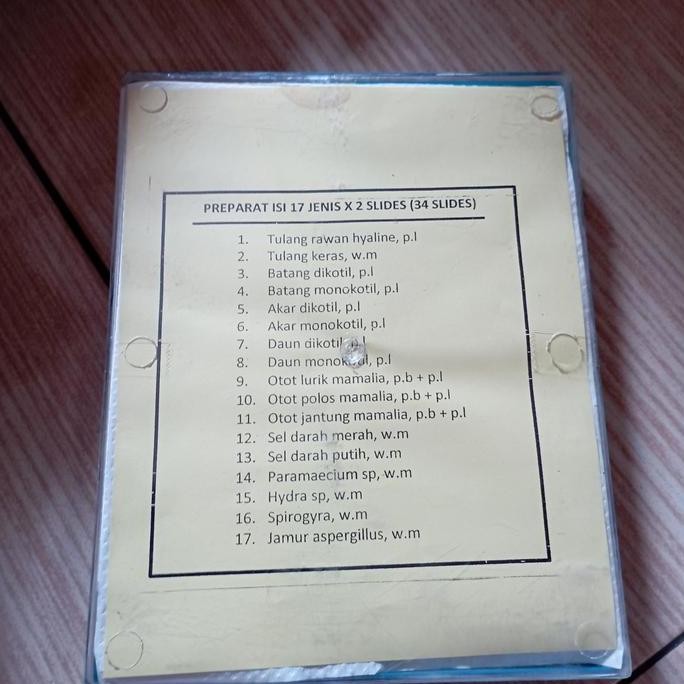 Preparat Kering 17 Macam / Set Preparat Awetan Biologi
