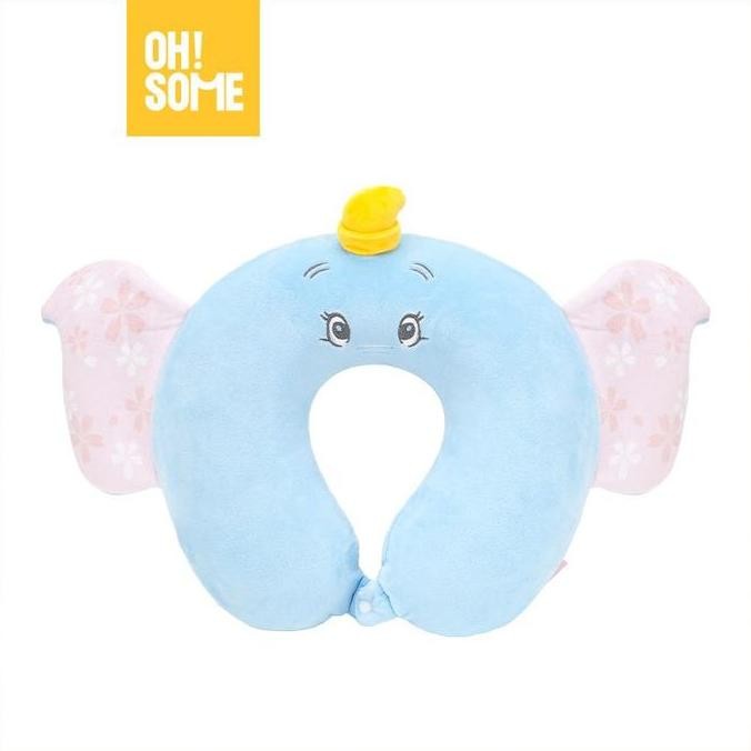 PROMO - OHSOME x Disney- Disney Dumbo Series Neck Pillow Bantal Leher Karakter Dumbo Multicolor