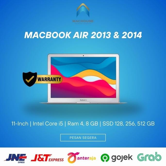 Macbook Air 11" Inch 2013 2014 Second Original - 2014, 4/128Gb Co