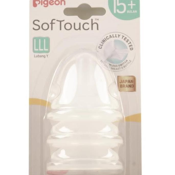 TERMURAH - (PCS Blister) Nipple PIGEON SofTouch TM Nipple size LLL M+ Ori Pigeon Bayi