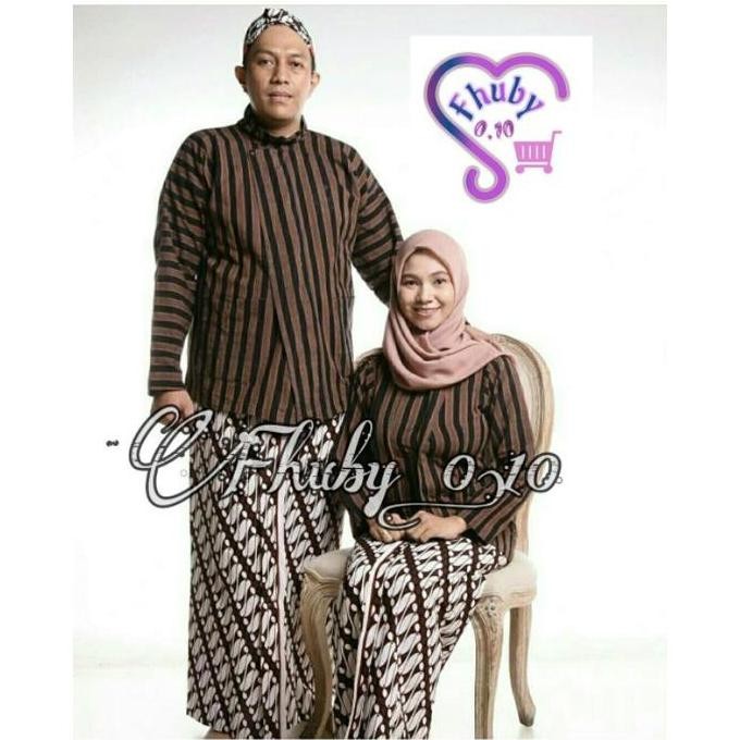 Surjan Lurik Couple-Surjan Couple+Jarik Putih/Rok Batik+Blangkon