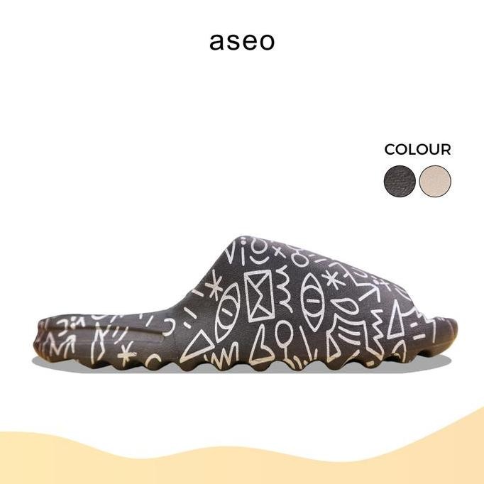 

Aseo Sandal Wanita Dewasa Slop Korean Style Jelly Baim Import Simpel Viral Sandal Cowok Dewasa Kekinian OOTD Lebaran 2025 Anti Slip Keren Terbaru H152 Black Sendal Selop Karet Katun Shoes LS