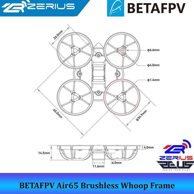 Betafpv Air65 Brushless Whoop Frame 65Mm