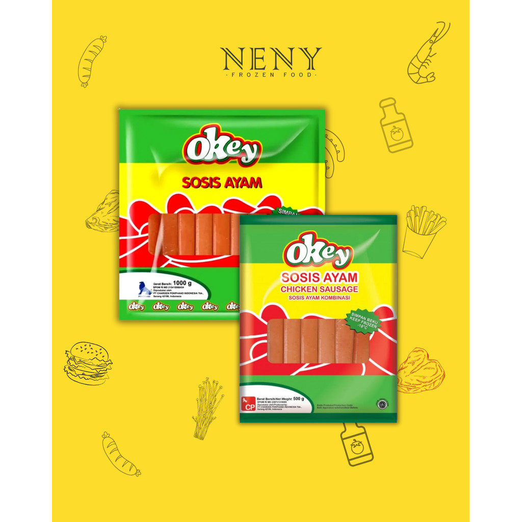 

SOSIS AYAM OKEY 1000GRAM;500GRAM