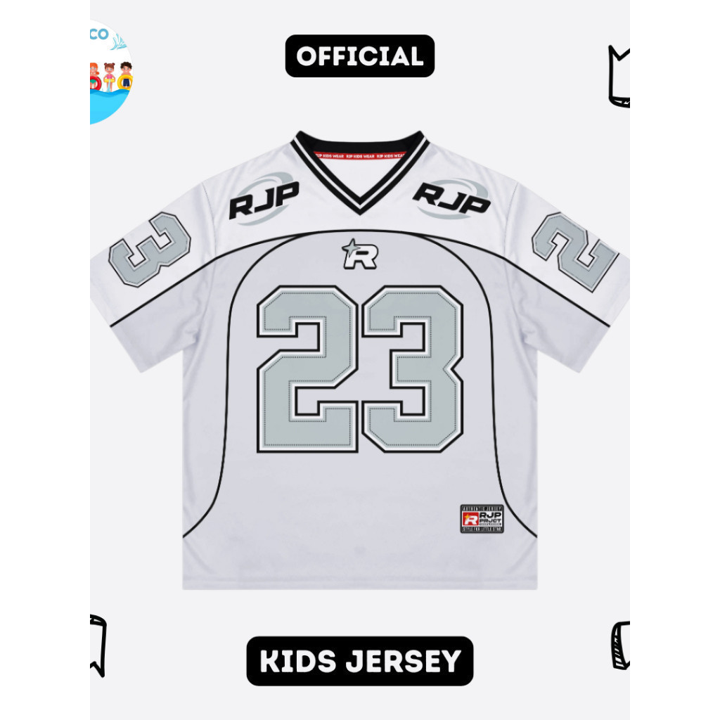 GK | Kaos Jersey Anak Number 23 Laki Laki Bahan DryFit Brazil Full Printing Casual Rugby Retro Stree