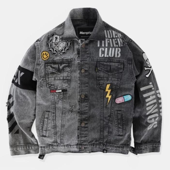 Memphisgins Jaket Denim Memphis Dead Denim Pria Wanita Limited Edition
