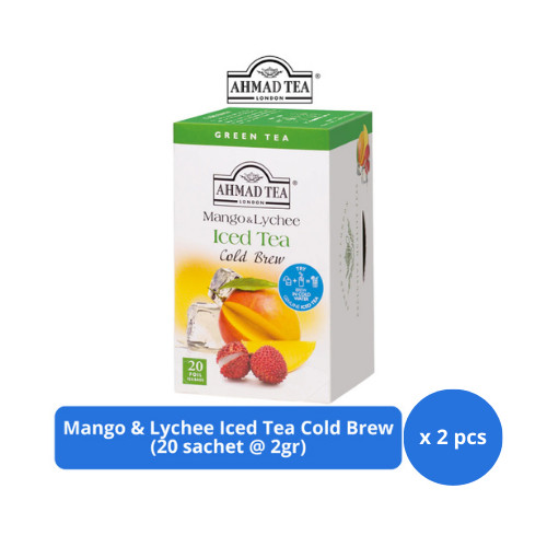 

Ahmad Tea Mango & Lychee Iced Tea Cold Brew 20s @ 2gr x 2 pcs
