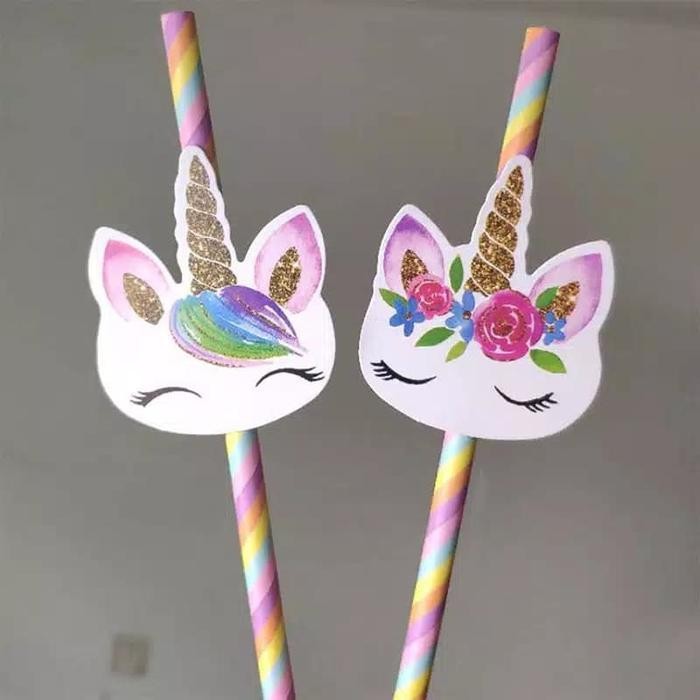 (Promo) Sedotan Kertas Unicorn Rainbow/Sedotan Kertas/Sedotan/Sedotan Unicorn Bestseller