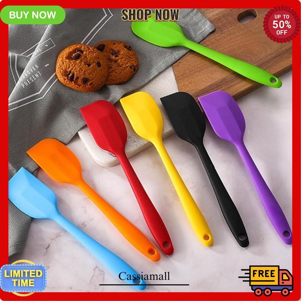 Spatula Bahan Plastik Silikon Sodet Anti Lengket Tahan Panas Sekol Kue Bisa Cod