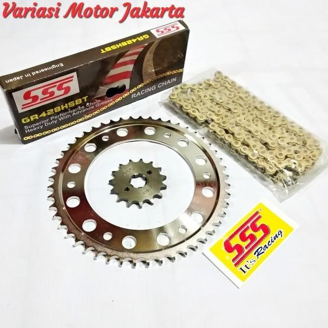 gear set SSS CRF 150 428 14/15 50s/d 55 Rantai SSS HSBT Original