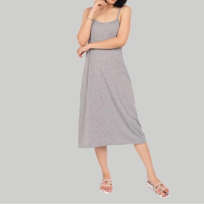 Viral Tanktop Panjang Tali Kecil Dress Jumbo Xxl Is-23