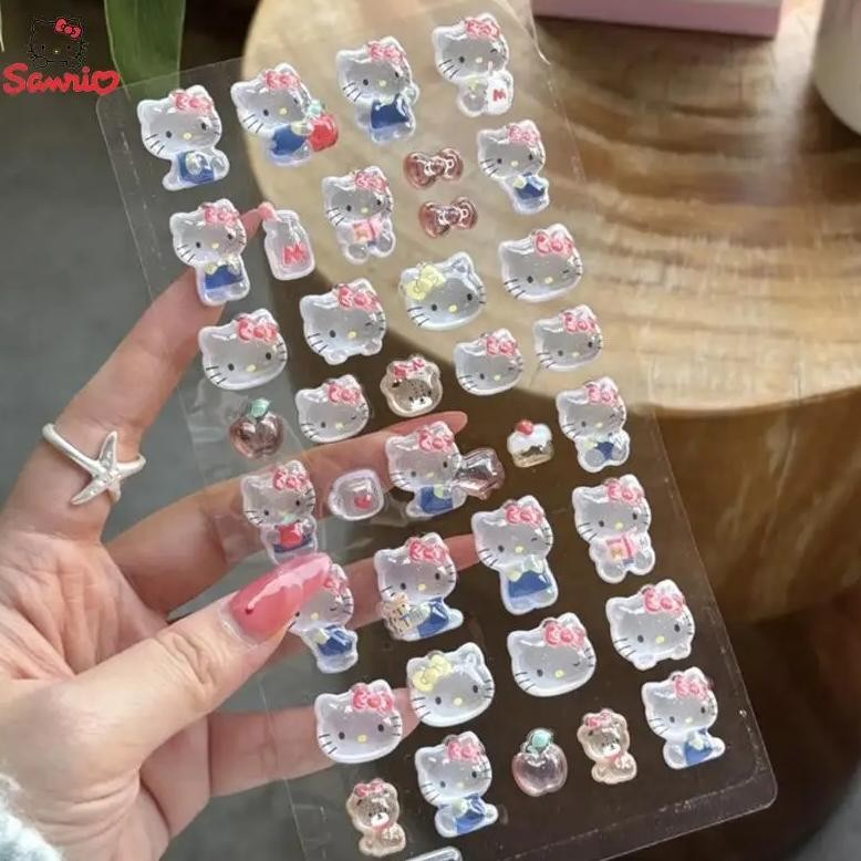 

Sanrio Hello Kitty Kuromi 3D Stickers Cinnamoroll My Melody Cartoon Mobile Creative Decoration Sticker Girl Birthday Gifts