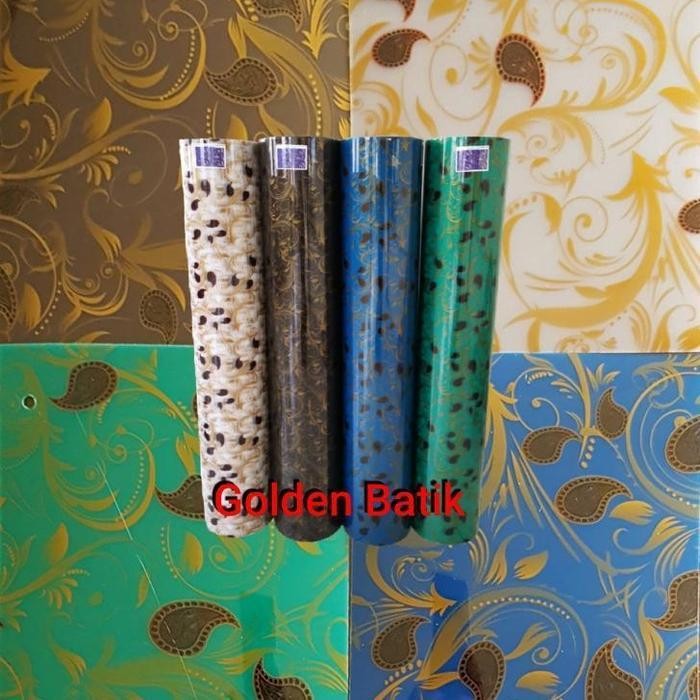 Termurah Fiber Viber Penutup Pagar Plastik Motif Golden Batik Uv Protection Uj-32