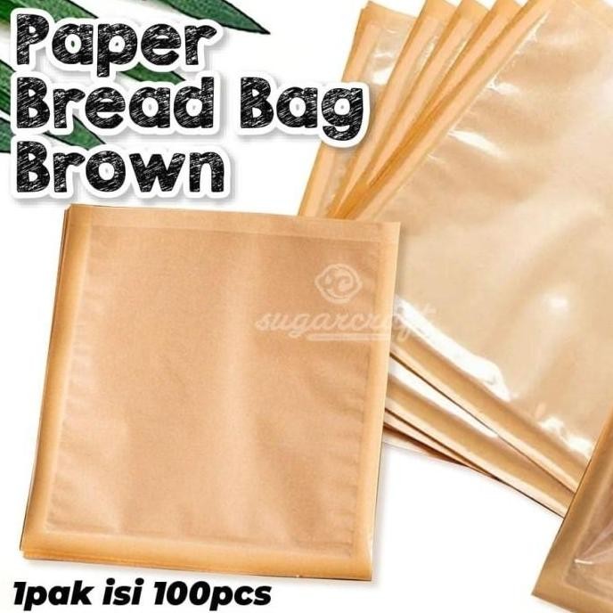 

TERBARU - Paper bread bag roti kantong kukis cookies croissant 00pcs