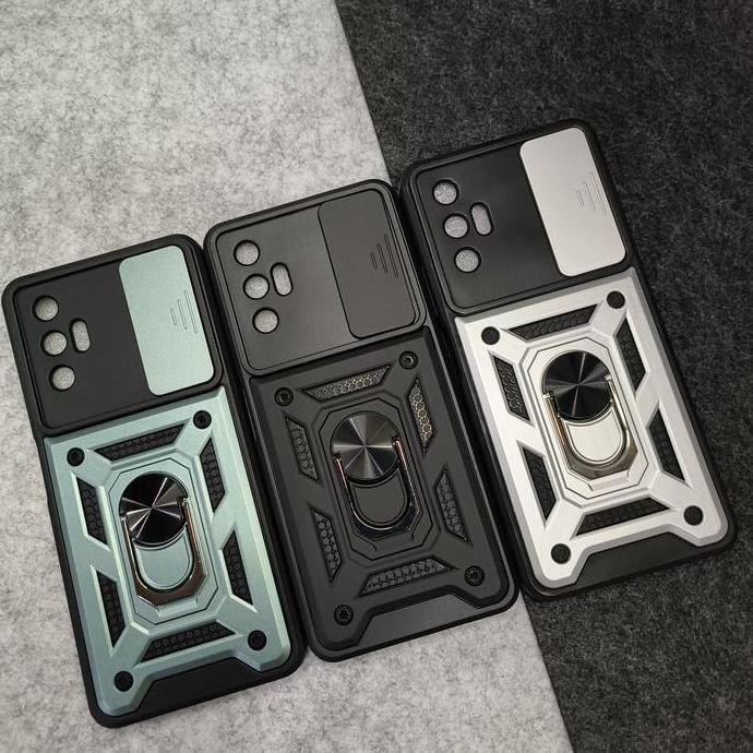 DF152 - Tecno Pova 3 - SGFlip Army Flip Lens Ring Armor Case Shockproof