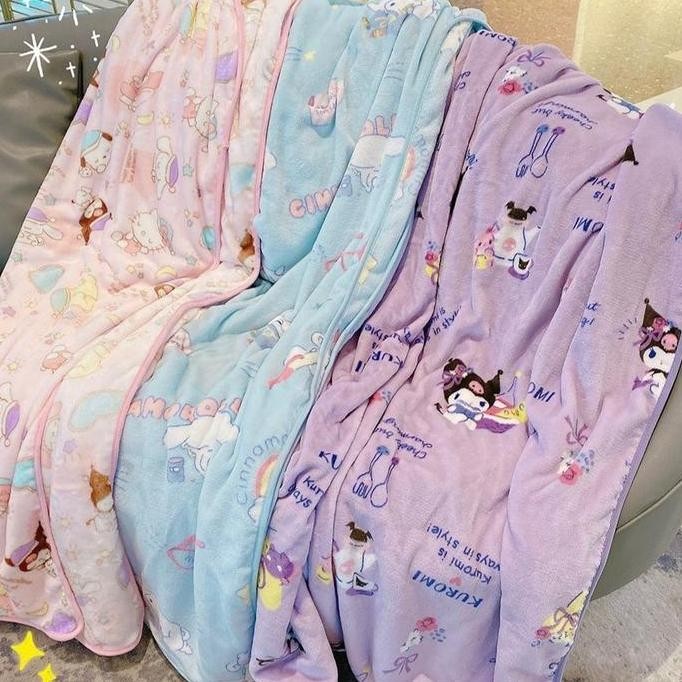 PROMO - Selimut Blanket Sanrio Halus Kuromi Cinnamoroll