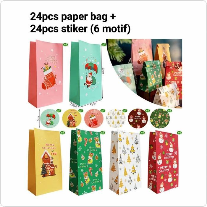 

(Promo) Paper Box Christmas Dan Natal - Rainbow Isi 24 Pcs Bestseller