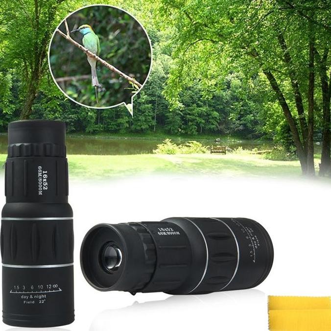 Teropong Monokular Bushnell 16x52 Siang dan Malam