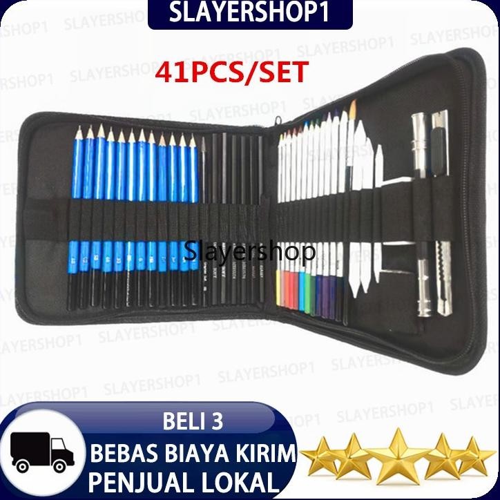 

Pjj-1621 41Pcs/Set Sketch Pensil Pisau Penghapus Dan Pensil Gambar Untuk Keperluan Sekolah Pencil Drawing Set Pjj-1621
