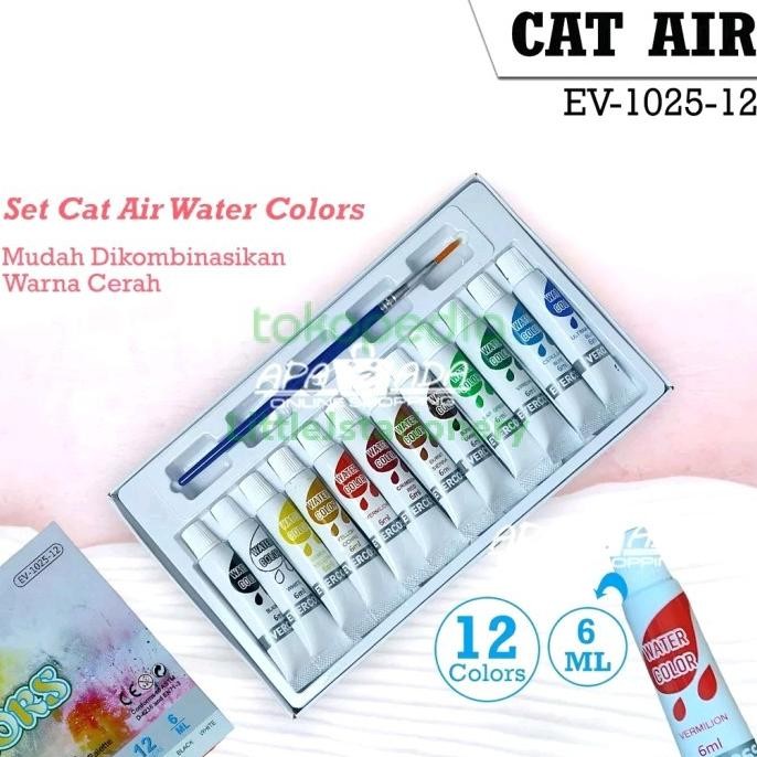 

Super Sale Evercoss Cat Air / Water Colors Ev-1025-12 Warna 12 Colours Free Kuas Super Sale