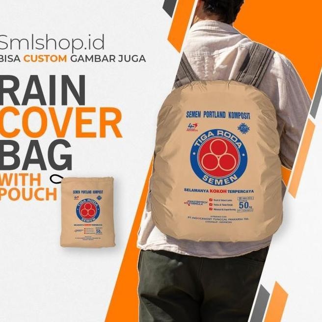 Karung Semen Tiga Roda - Rain Cover Bag /Pelindung Anti Air Tas Ransel Kualitas Terbaik Harga Termur
