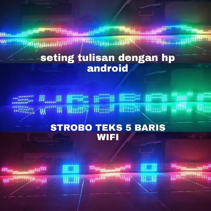 STROBO RUNNING TEXT 5 BARIS V1 UNTUK KENDARAAN BUS MOBIL TRUK PICK UP ORIGINAL DAN TERPERCAYA