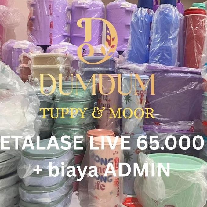 Etalase Live Tiktok 65B + Biaya Admin Wadah Tupperware Moorlife Twin Tullip Murah Bermanfaat Kotak M