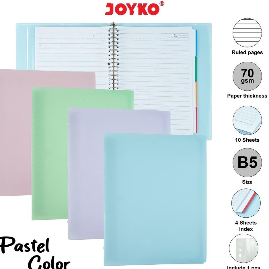 

Binder Note Polos Warna Pastel B5 Joyko