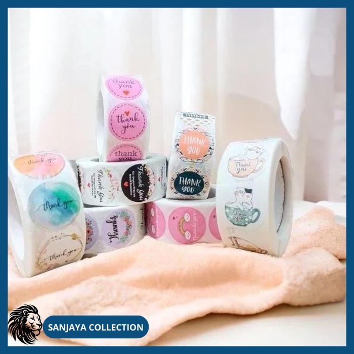

TEMPEL TEMPELAN THANK YOU TERIMA KASIH SEAL LABEL KERTAS 1 ROLL BEST PRODUCT