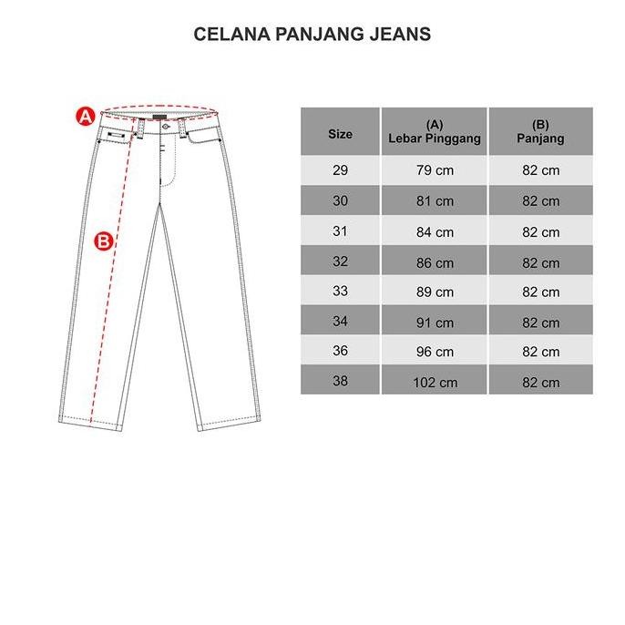 Promo Lgs - Celana Panjang Jeans Pria - Aksen Washed - Slim Fit - Biru