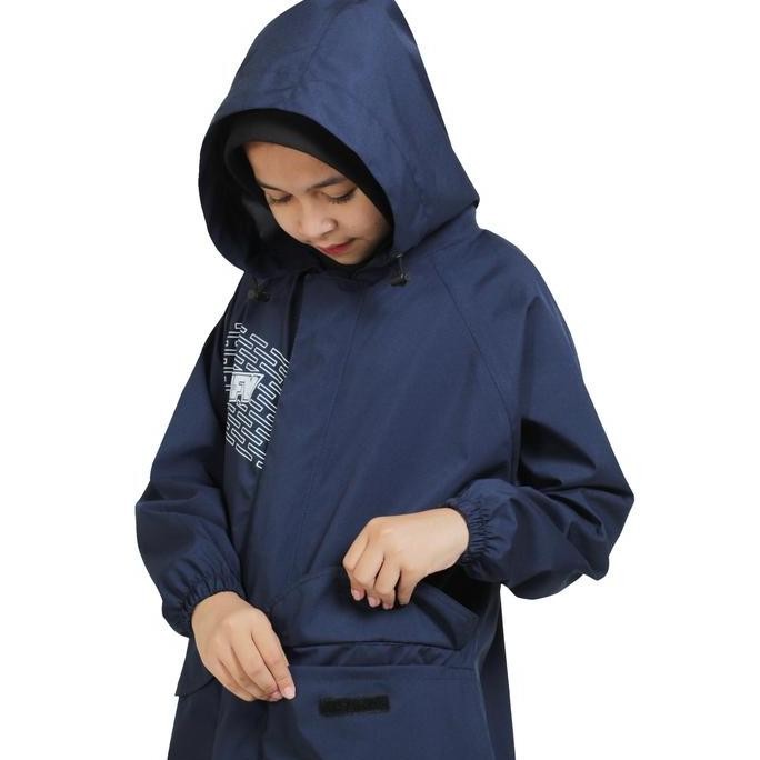 Jas Hujan Anak Perempuan Hijab Tunik bahan polyester import