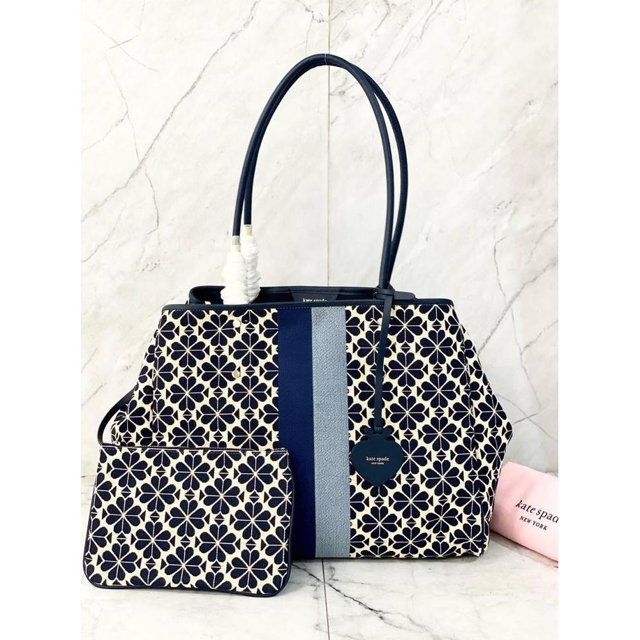 Murah Ks Flower Jacquard Large Tote Bag Original