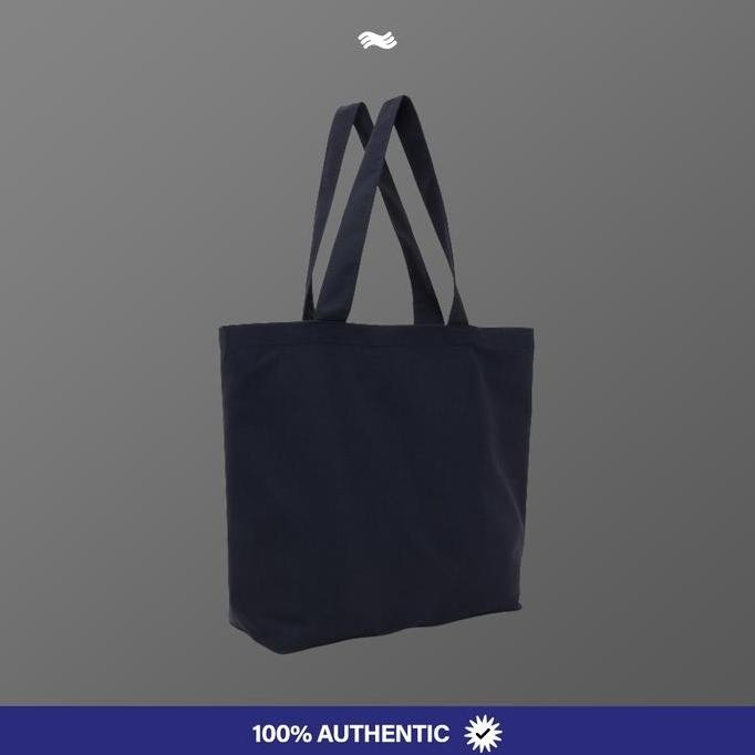 Murah Maison Kitsune Tricolor Fox Tote Bag Navy