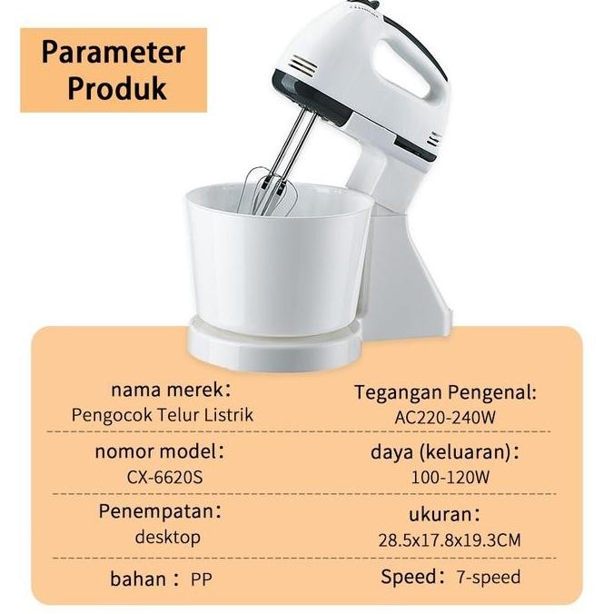 Sale Lighthundred Mall Termurah Bisa Cod Mixer Com Dengan Mangkok Putar /Stand Mixer /Handheld Putih