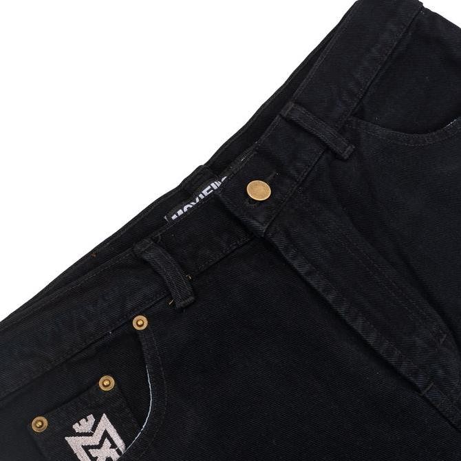 Grosir Moxie Celana Panjang Wolter Jeans Loose Fit Hitam Jeans Pants
