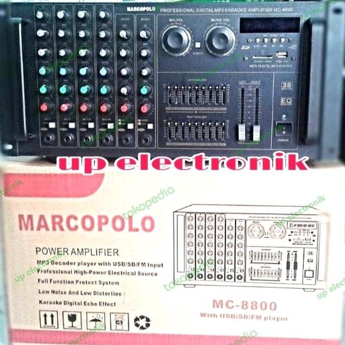 TERBARU - Power Amplifier Marcopolo Mc-8800 usb mp3 New Original