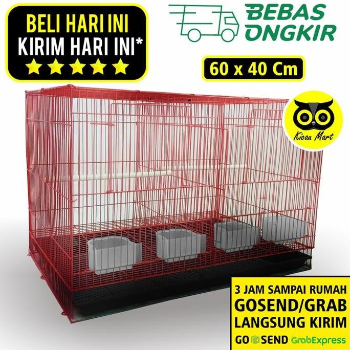 KHUSUS 3 JAM SAMPAI INSTAN GRAB GOJEK Sangkar umbaran kandang sekat size 60x40x42 sangkar kotak besi