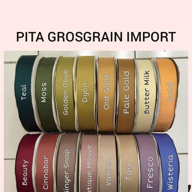 

BEBAS ONGKIR - 00 YARD - " PITA GROSGRAIN IMPORT PREMIUM 2. CM