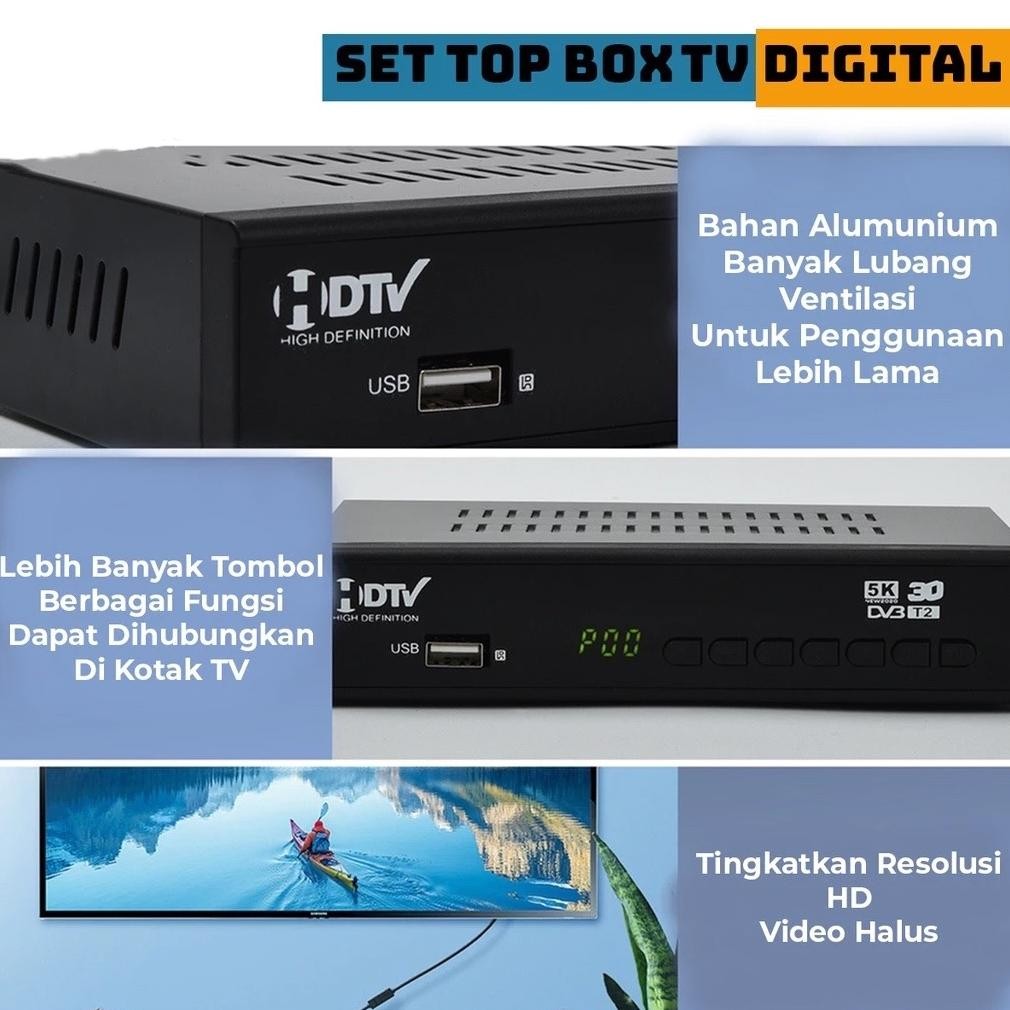 Ready StockSet Top Box Tv Digital Stb Tv Digital Receiver Dvb T2 Wifi Accessgo Body Full Metal Pener