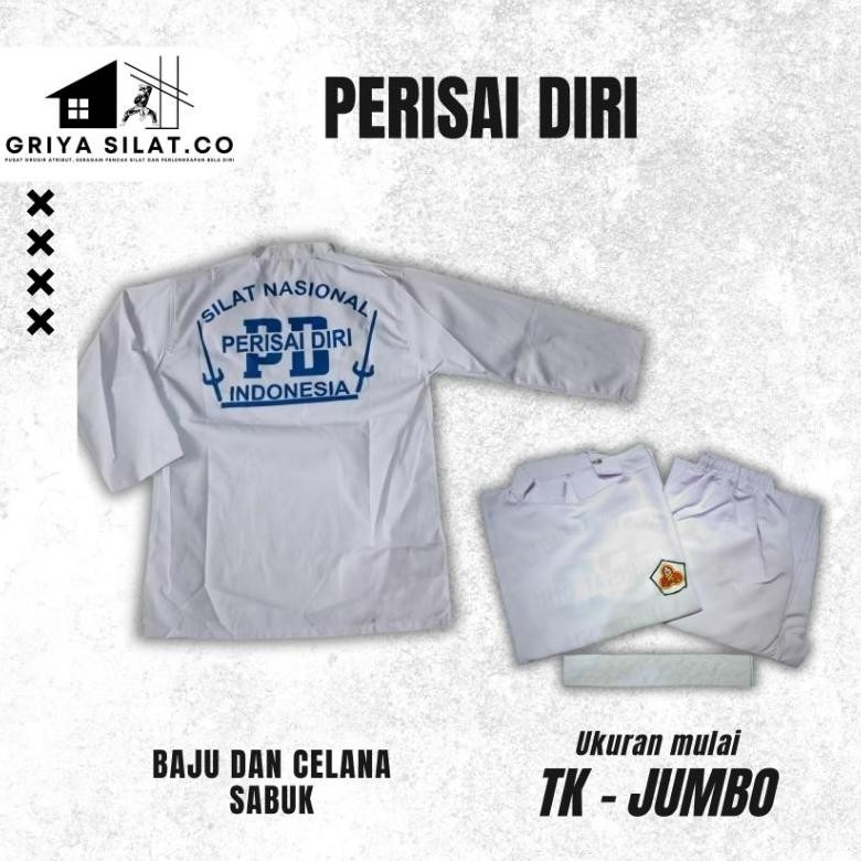 Baju silat perisai diri, seragam latihan pencak silat perisai diri, sakral perisai diri