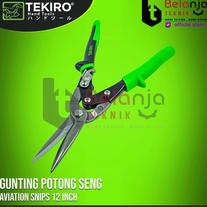 Tekiro Gunting Potong Seng 12" Inch Gunting Holo Baja Ringan Plat Seng [terbaik]