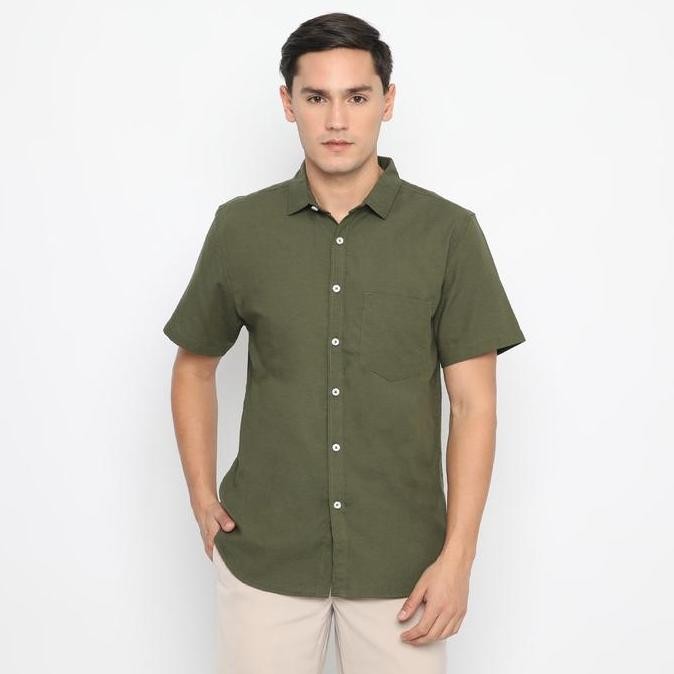 Promo Code Male - Brave Kemeja Pria Army Basic Slimfit